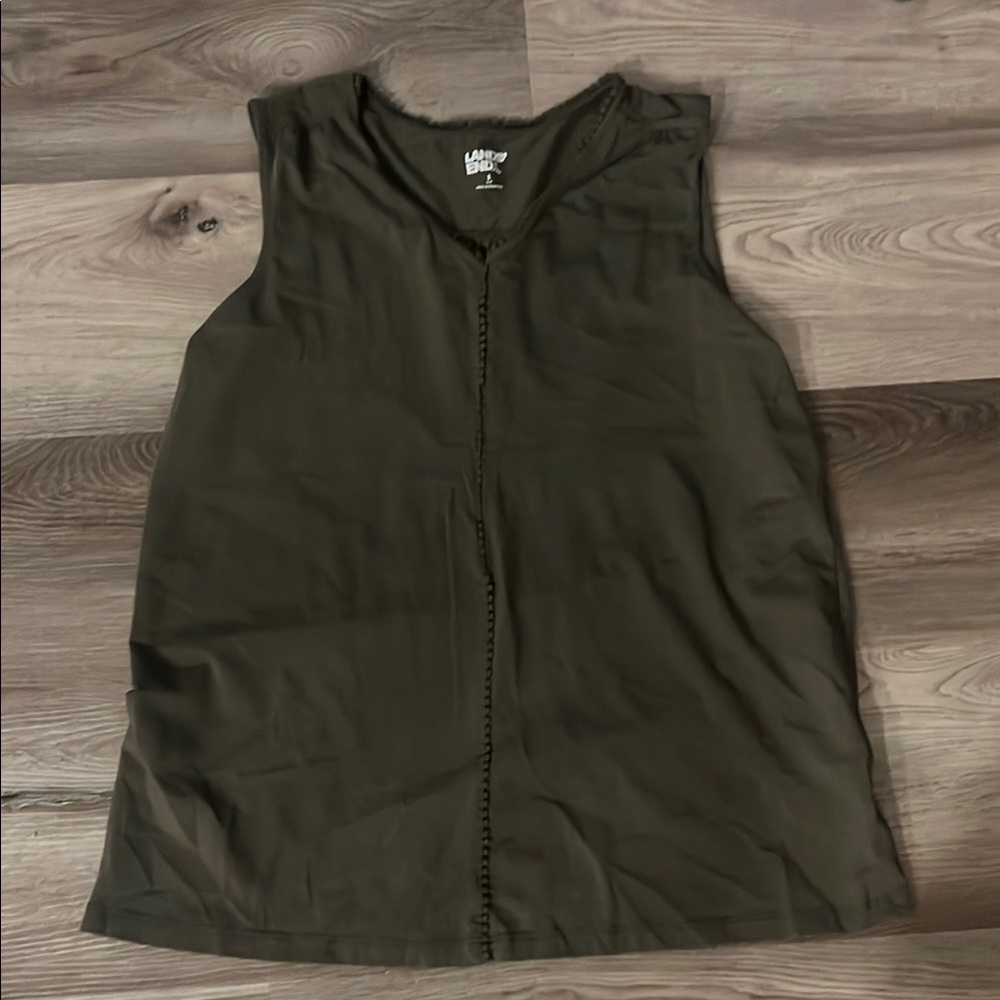 Lands' End Green Sleeveless Tank Top Casual Style